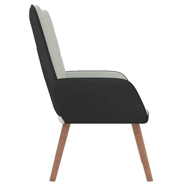 vidaXL Relaxsessel Hellgrau Samt und PVC