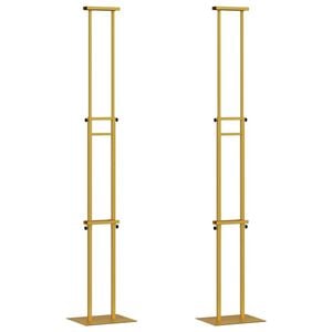 vidaXL Messest&auml;nde 2 stk. Gold 30 x 23,5 x 210 cm Stahl