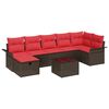 vidaXL Gartensofa-set 8 stk. Poly Rattan