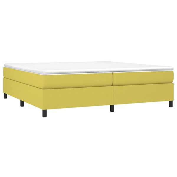 vidaXL Boxspringbett mit Matratze Gr&uuml;n 200x200 cm Stoff