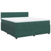 vidaXL Boxspringbett mit Matratze Dunkelgr&uuml;n 180x200 cm Samt