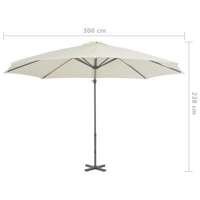 vidaXL Sonnenschirm mit Schirmständer Sand