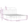 vidaXL Bettgestell mit Kopfteil Metall Schwarz 150x200 cm