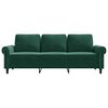vidaXL 3-Sitzer-Sofa Dunkelgrün 180 cm Samt