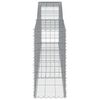 vidaXL Gabionen mit Hochbogen 5 Stk. 400x50x100/120cm Verzinktes Eisen