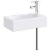 vidaXL Waschbecken f&uuml;rs Badezimmer Chrom 45,5 x 25,5 x 13 cm Metall