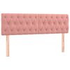 vidaXL Boxspringbett mit Matratze Rosa 160x200 cm Samt