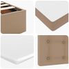 vidaXL Ottoman-Bett mit Matratzen Cappuccino 160x200cm Kunstleder