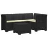 vidaXL 4-Sitzer Garten Sofa mit Kissen Rattan Look PP Anthrazit