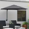 vidaXL Garten-Sonnenschirm Anthrazit 248 x 248 x 148 cm