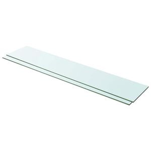 vidaXL Regalb&ouml;den 2 Stk. Glas Transparent 100x20 cm
