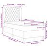 vidaXL Boxspringbett mit Matratze Dunkelblau 200 x 90 cm Polyester