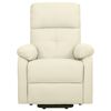 vidaXL Massagesessel mit Aufstehhilfe Creme Stoff