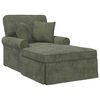 vidaXL Chaise Lounge mit Rock mit Kissen Gr&uuml;n 157 x 91 x 91 cm ARES