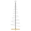 vidaXL Weihnachtsbaum Metall mit Holzst&auml;nder Schwarz 180 cm