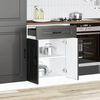 vidaXL K&uuml;chenunterschrank Kalmar Schwarz Holzwerkstoff
