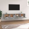 vidaXL Wandschr&auml;nke 2 Stk. Grau Sonoma 100x36,5x35 cm Holzwerkstoff