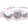 vidaXL Gartensofa-set mit Kissen mit Speicher 9 pcs Grau Poly-Rattan