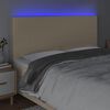 vidaXL LED Kopfteil Creme 200x5x118/128 cm Stoff