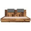 vidaXL Bettgestell mit Kopfteil Altholz 180 x 200 cm Holzwerkstoff