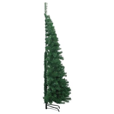 vidaXL Künstlicher Eck-Weihnachtsbaum Grün 180 cm PVC