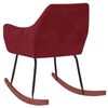 vidaXL Schaukelstuhl Weinrot Samt