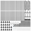 vidaXL Zaunpfosten Sonstiges 26 pcs Grau 3,2 x 3,2 x 88,5 cm Stahl