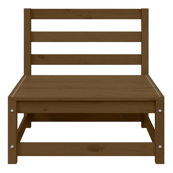 vidaXL Garten-Mittelsofa mit Creme Kissen Massivholz Kiefer