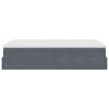 vidaXL Ottoman-Bett mit Matratze Dunkelgrau 120x190 cm Samt