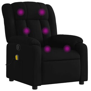 vidaXL Massage-Relaxsessel, schwarzer Stoff