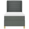 vidaXL Boxspringbett mit Matratze Dunkelgrau 90x190 cm Dunkelgrau