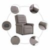 vidaXL Relaxsessel mit Aufstehhilfe Taupe Stoff