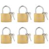 vidaXL U Schloss mit Schl&uuml;sseln 6 pcs Messing Eisen