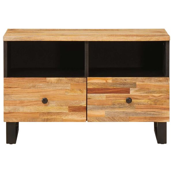 vidaXL TV-Schr&auml;nk mit Speicher Braun 70 x 33 x 46 cm Massivholz Mango