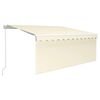 vidaXL Markise Manuell Einziehbar mit Rollo 3x2,5 m Creme