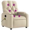 vidaXL Massage-Relaxsessel, cremefarbener Stoff