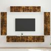 vidaXL TV-Schr&auml;nk 8 pcs Ger&auml;ucherte Eiche