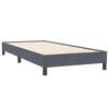 vidaXL Boxspringbett ohne Matratze Dunkelgrau 90x220 cm Samt