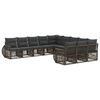 vidaXL Gartensofa-set 11 stk. 11-Sitzer Grau und Dunkelgrau
