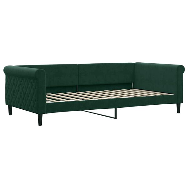 vidaXL Tagesbett Dunkelgr&uuml;n 100x200 cm Samt