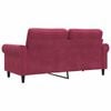 vidaXL 2-Sitzer-Sofa Weinrot 140 cm Samt