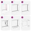 vidaXL Kellerfenster "RISOR" 50x75 cm Drehkipp DIN Links Anthrazit