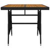 vidaXL 3-tlg. Garten-Essgruppe Poly Rattan Schwarz