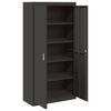 vidaXL Aufbewahrungsschrank 2 pcs Schwarz 90 x 40 x 180 cm Stahl