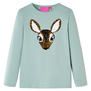 vidaXL Kinder-Langarmshirt Minzgr&uuml;n 116