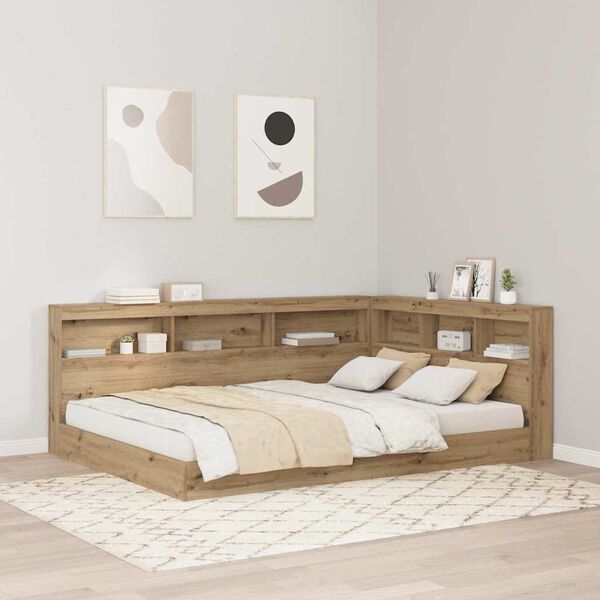 vidaXL Aufbewahrungskopfteil Artisan-Eiche 160 cm Holzwerkstoff
