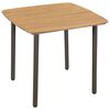 vidaXL 5-tlg. Garten-Essgruppe Poly Rattan Schwarz