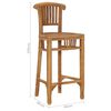 vidaXL 3-tlg. Gartenbar-Set Teak Massivholz
