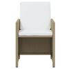 vidaXL 11-tlg. Garten-Essgruppe mit Kissen Poly Rattan Beige