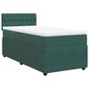 vidaXL Boxspringbett mit Matratze Dunkelgr&uuml;n 90x200 cm Samt